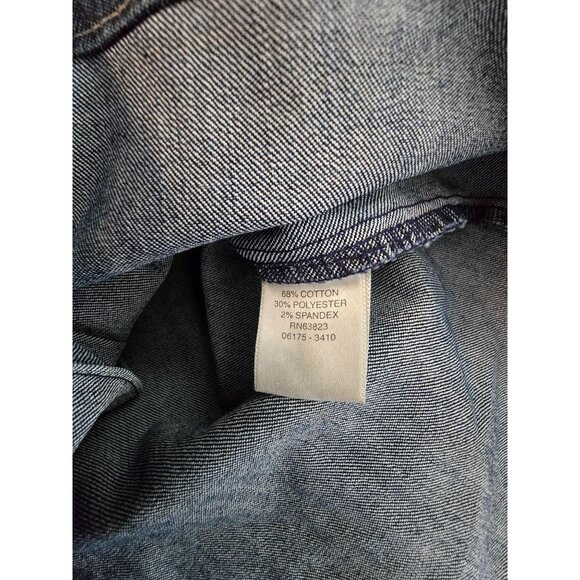 Christopher & Banks Womens Stretch Denim Skirt A line boho cottagecore teacher - Picture 5 of 7